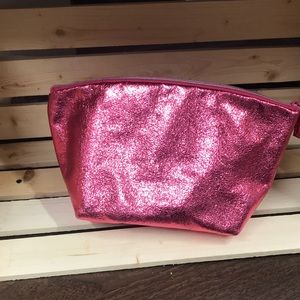 Bright Pink Glittery Cosmetic Bag